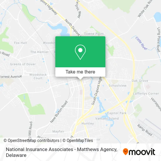 National Insurance Associates - Matthews Agency map