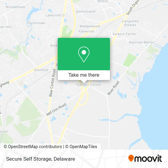 Secure Self Storage map