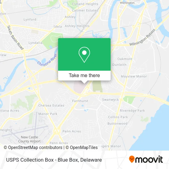 USPS Collection Box - Blue Box map