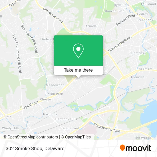 302 Smoke Shop map