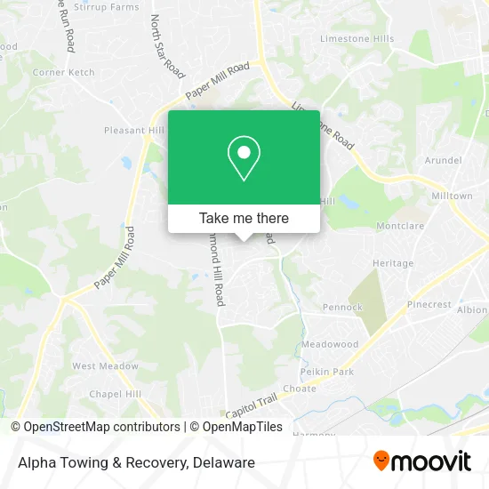 Alpha Towing & Recovery map