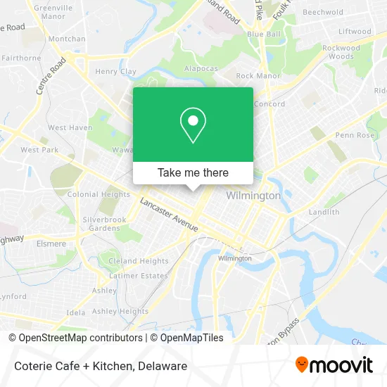 Coterie Cafe + Kitchen map