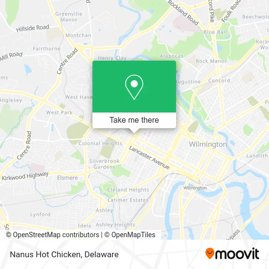 Nanus Hot Chicken map