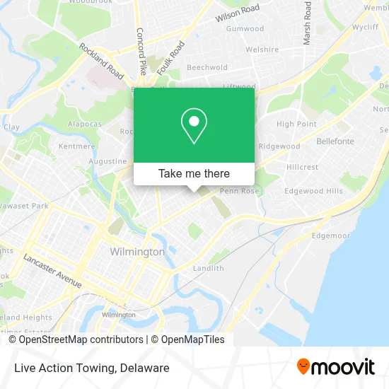 Live Action Towing map