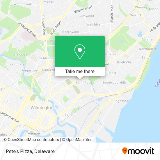 Pete's Pizza map