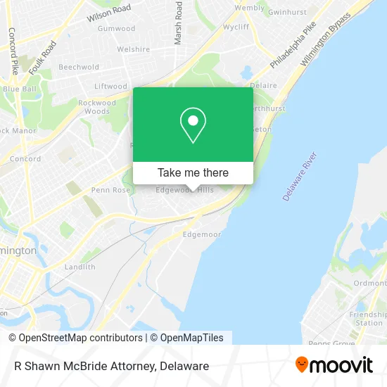 R Shawn McBride Attorney map