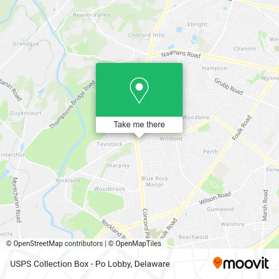 Mapa de USPS Collection Box - Po Lobby