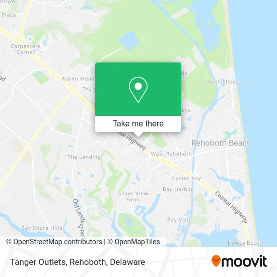 Tanger Outlets, Rehoboth map