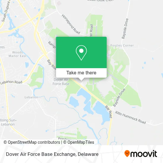 Dover Air Force Base Exchange map