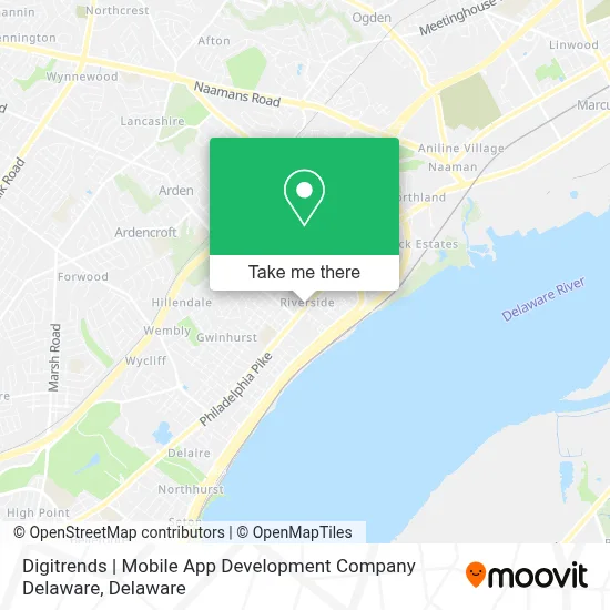 Digitrends | Mobile App Development Company Delaware map