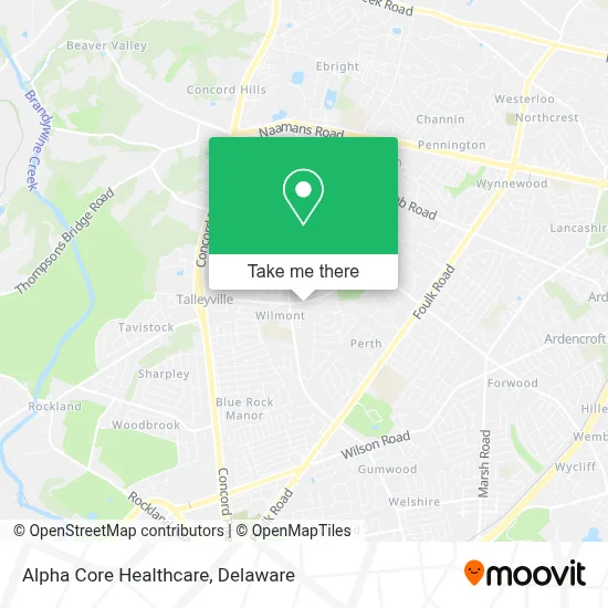Alpha Core Healthcare map