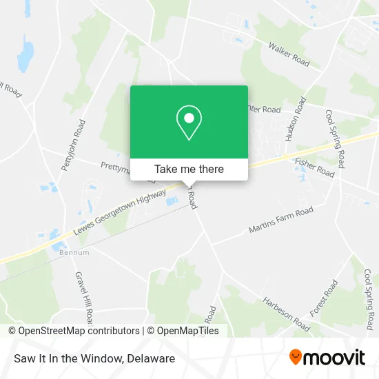 Saw It In the Window map