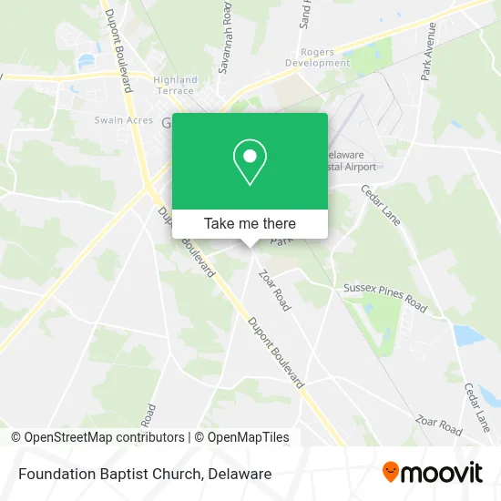 Foundation Baptist Church map