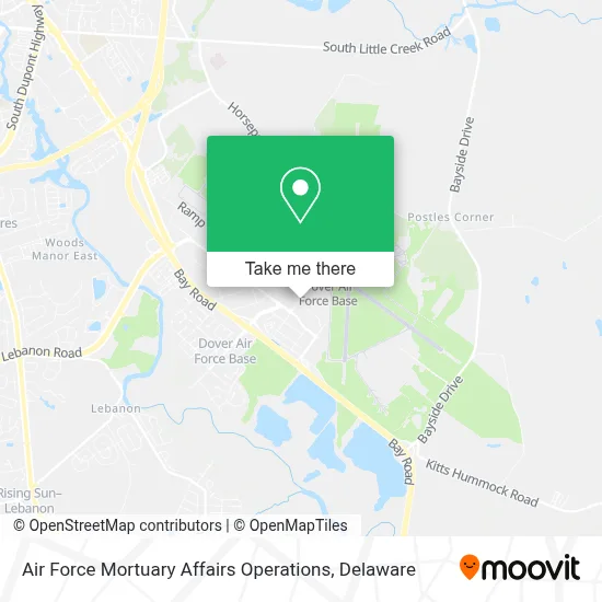 Air Force Mortuary Affairs Operations map