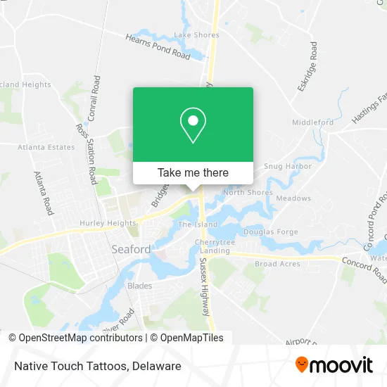 Native Touch Tattoos map