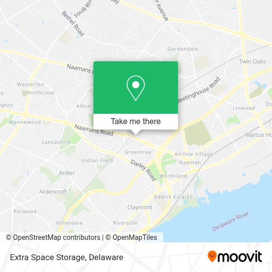 Extra Space Storage map