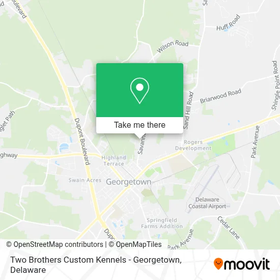 Two Brothers Custom Kennels - Georgetown map