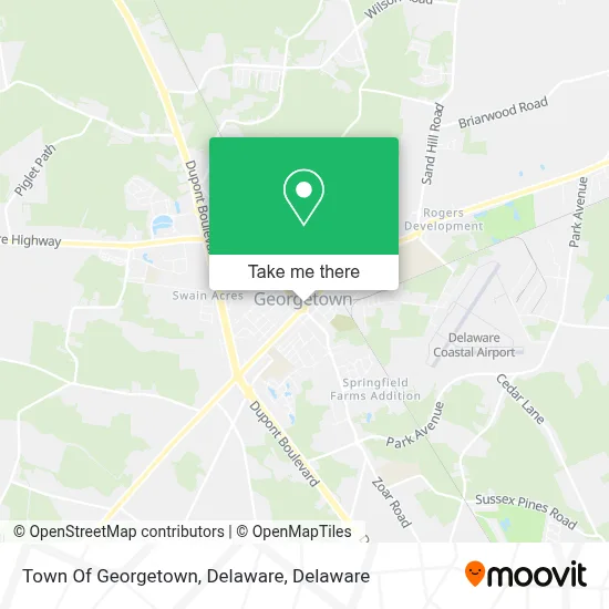 Town Of Georgetown, Delaware map
