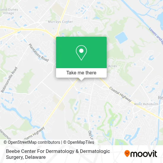 Beebe Center For Dermatology & Dermatologic Surgery map