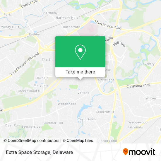 Extra Space Storage map