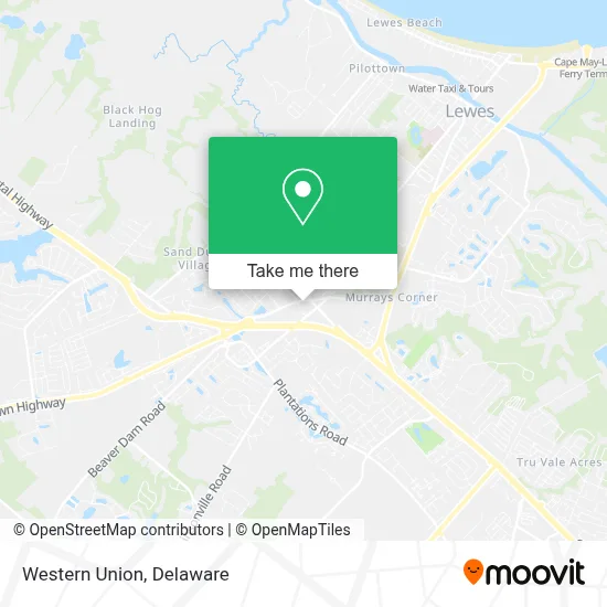 Western Union map