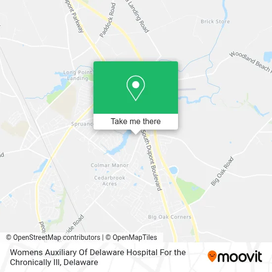 Womens Auxiliary Of Delaware Hospital For the Chronically Ill map