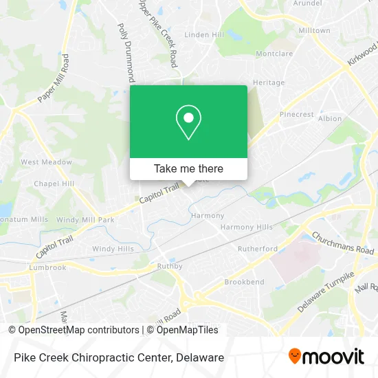 Pike Creek Chiropractic Center map