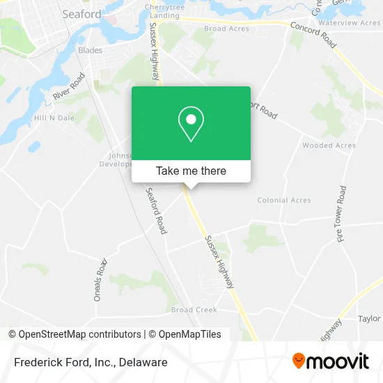 Frederick Ford, Inc. map