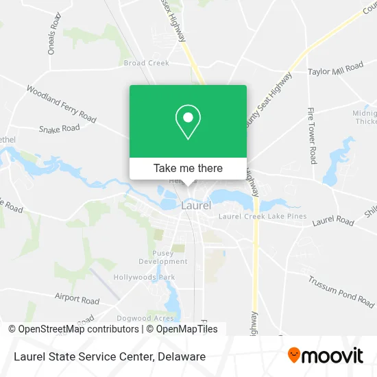 Laurel State Service Center map