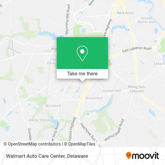 Walmart Auto Care Center map