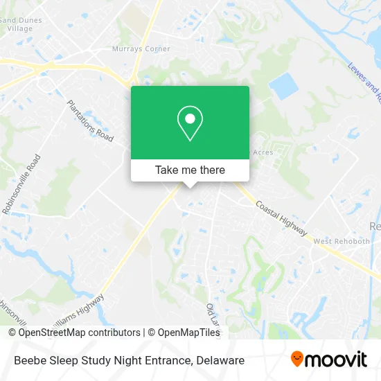 Beebe Sleep Study Night Entrance map
