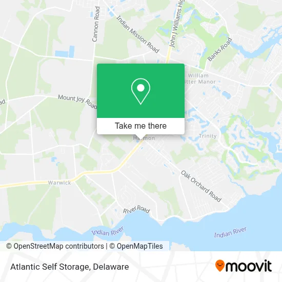 Atlantic Self Storage map