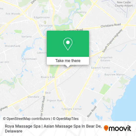 Roya Massage Spa | Asian Massage Spa In Bear De map