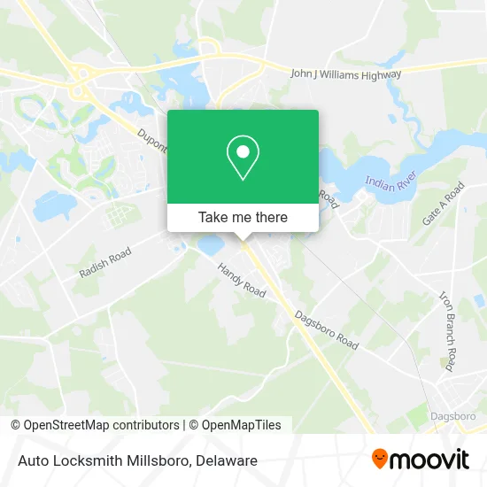 Auto Locksmith Millsboro map