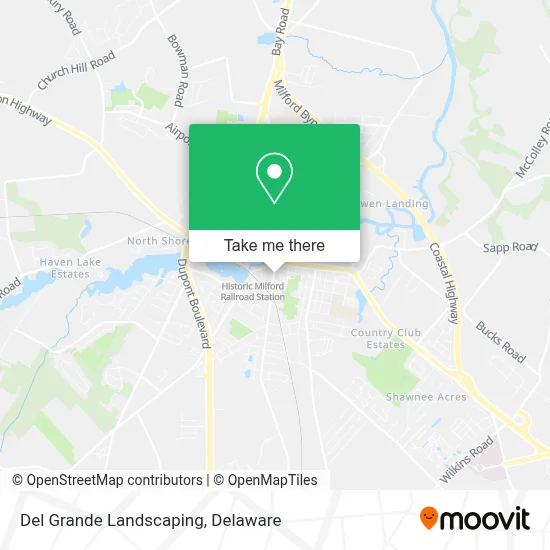 Del Grande Landscaping map