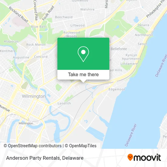 Anderson Party Rentals map