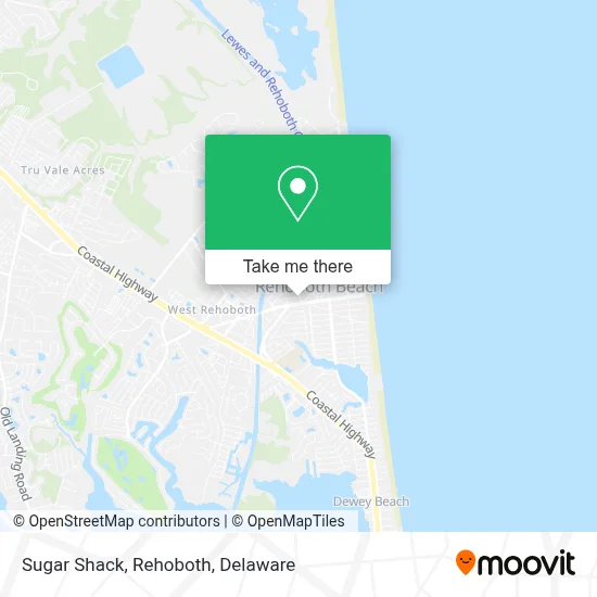 Sugar Shack, Rehoboth map