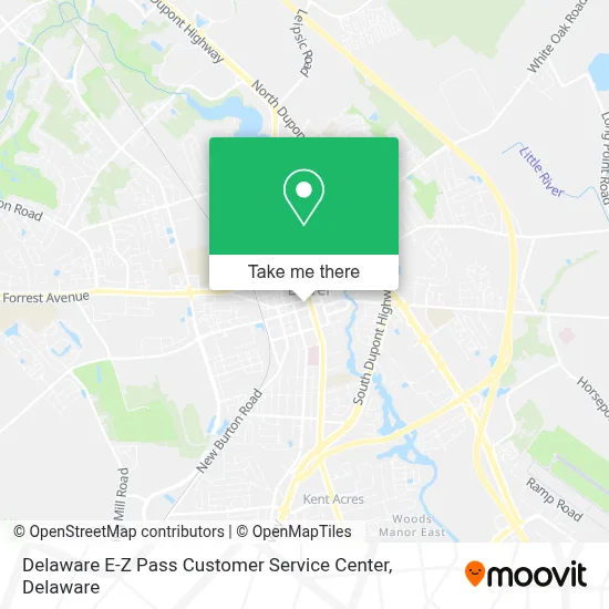 Delaware E-Z Pass Customer Service Center map