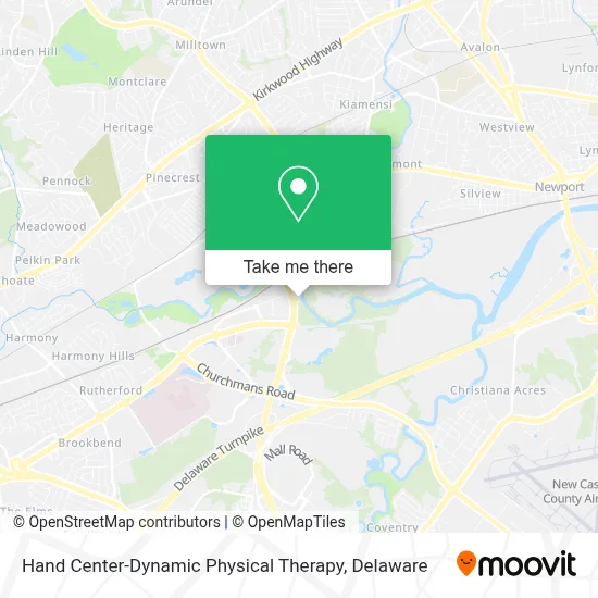 Hand Center-Dynamic Physical Therapy map