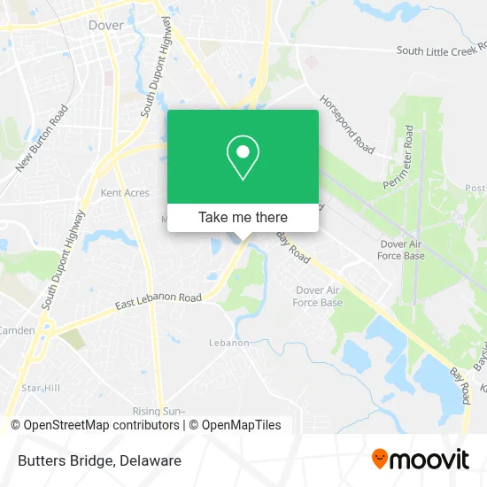 Butters Bridge map