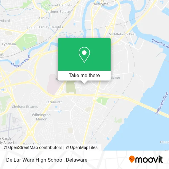 De Lar Ware High School map