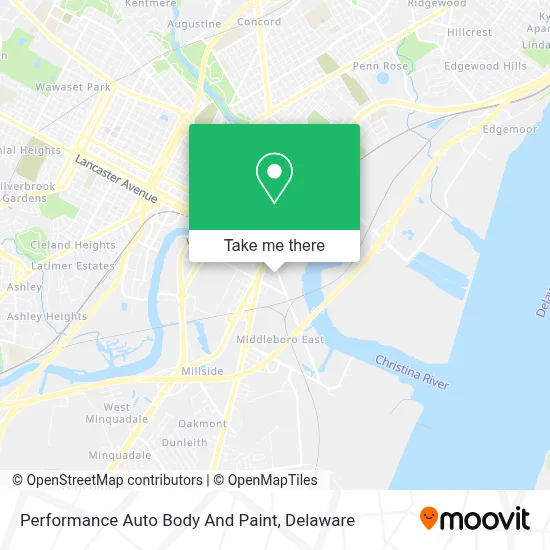 Performance Auto Body And Paint map