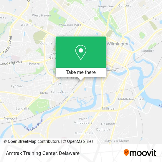 Amtrak Training Center map