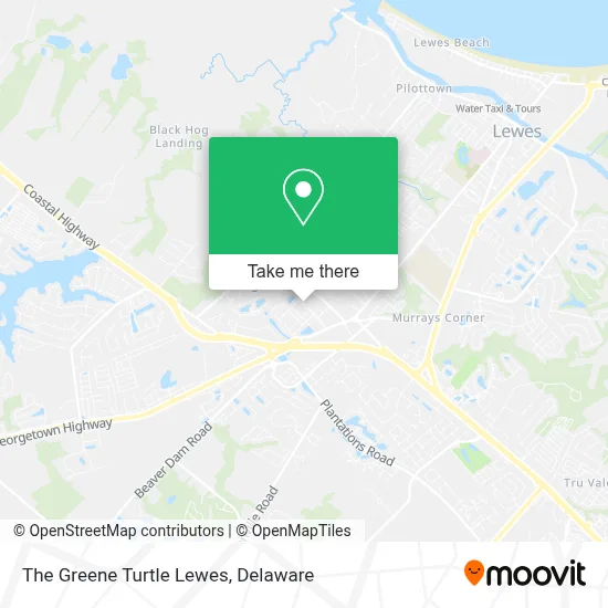 The Greene Turtle Lewes map