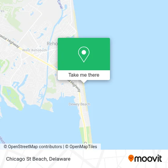 Chicago St Beach map