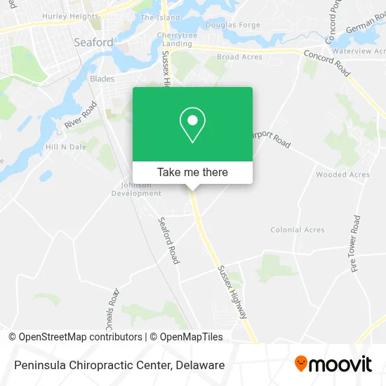 Peninsula Chiropractic Center map