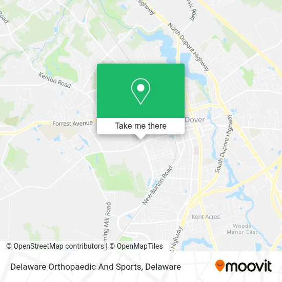 Delaware Orthopaedic And Sports map