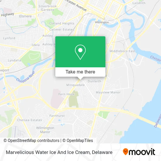 Marvelicious Water Ice And Ice Cream map