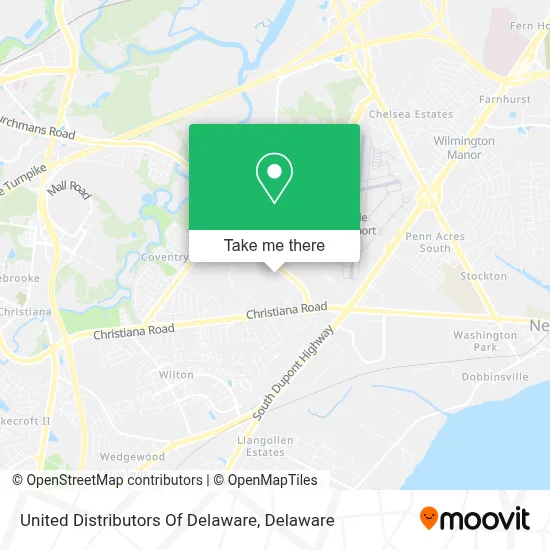 United Distributors Of Delaware map