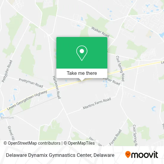 Delaware Dynamix Gymnastics Center map